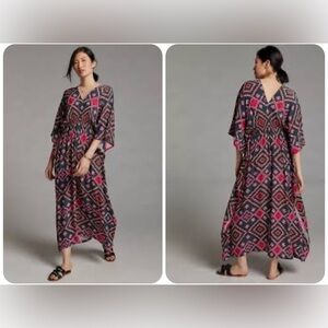 Anthropologie Rujuta Sheth Marie Cinch Waist Kaftan Dress